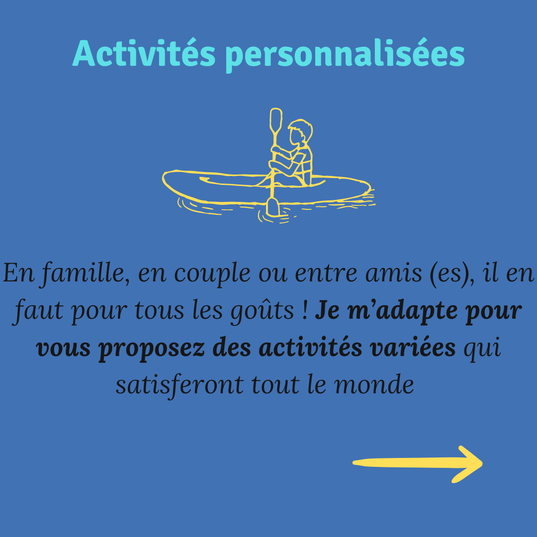 alt "activités personnalisées pour votre voyage sur mesure"