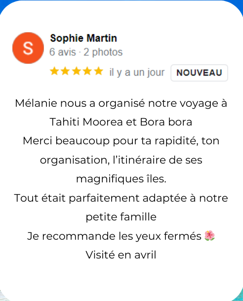 Avis voyage sur mesure en Polynésie